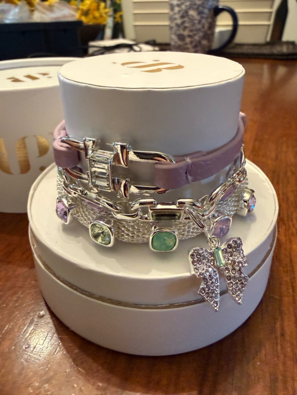 Bomb Party spring stacks Sweet Serendipity silver plating NWT